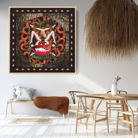 SILK ON CANVAS | NEW YORK | FRAMED